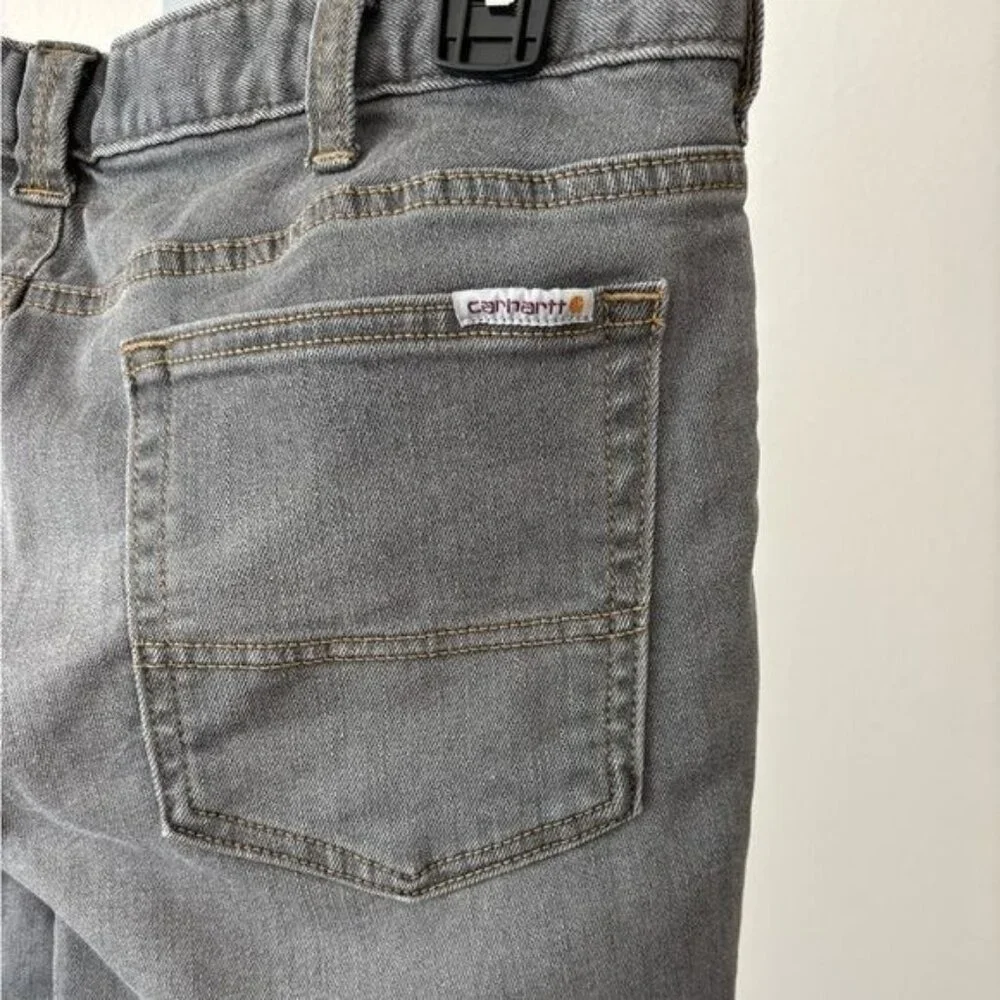 Carhartt Layton Jeans Women’s 12 Slim Fit Gray Streetwear Festival Minimalist - Picture 2 of 12